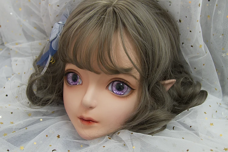 (Dollkii 08) Женская силиконовая смола косплей BJD крестообразная маска для головы
