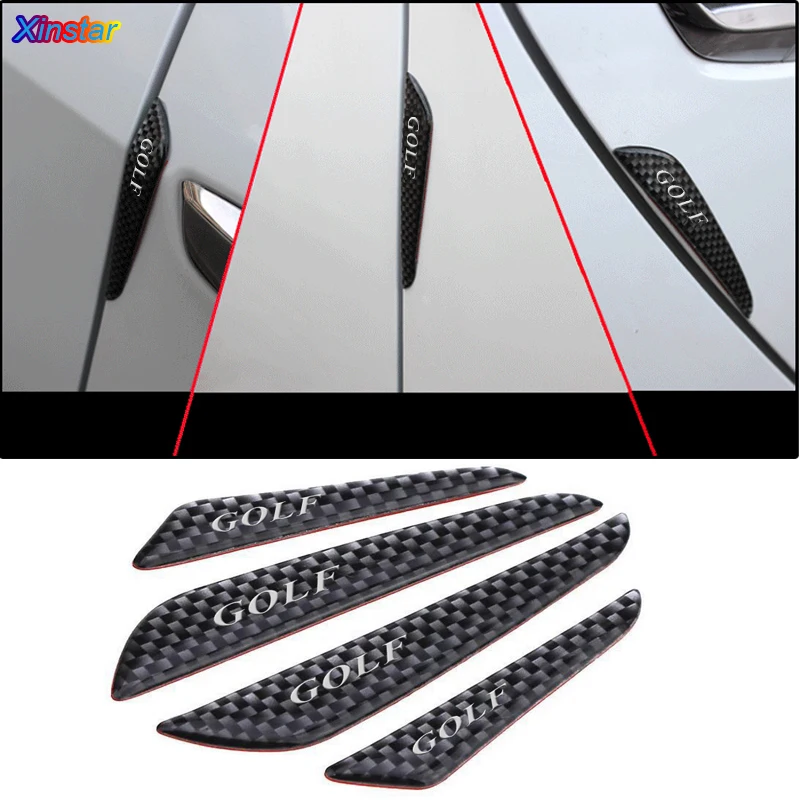 

4pcs Carbon fiber Car Door Stickers For VW GOLF 1 2 3 4 5 6 7 7.5