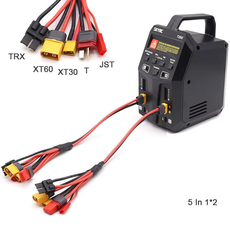 Зарядное устройство SKYRC T200 2X100W 12A AC/DC двойное зарядное для 1 6S Lipo 2S 3S LiHV LiFe LiIon