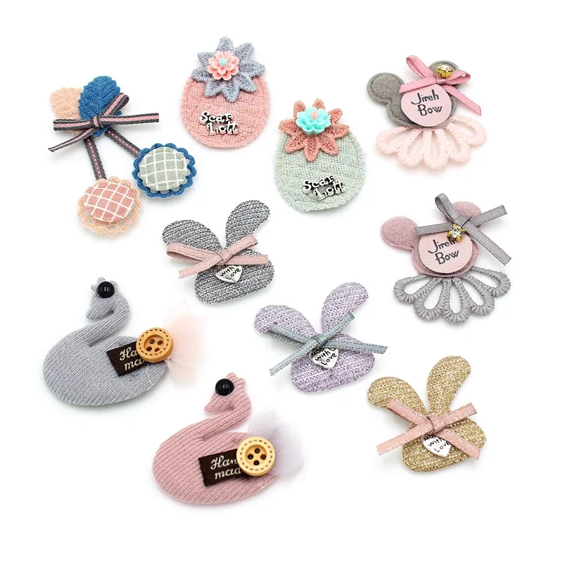 10 шт./лот высококлассная плюшевая ткань аппликация со стразами нашивка для