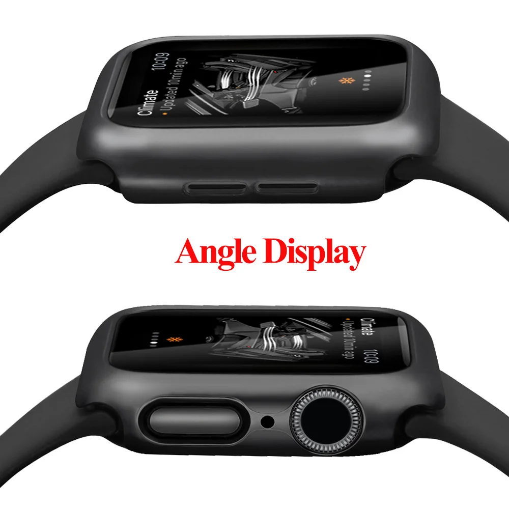 PC защитный чехол для Apple Watch Series 5 4 3 2 38 мм 42 мм 40 мм 44 мм Защита бампера для iWatch 4 3 крышка рамы