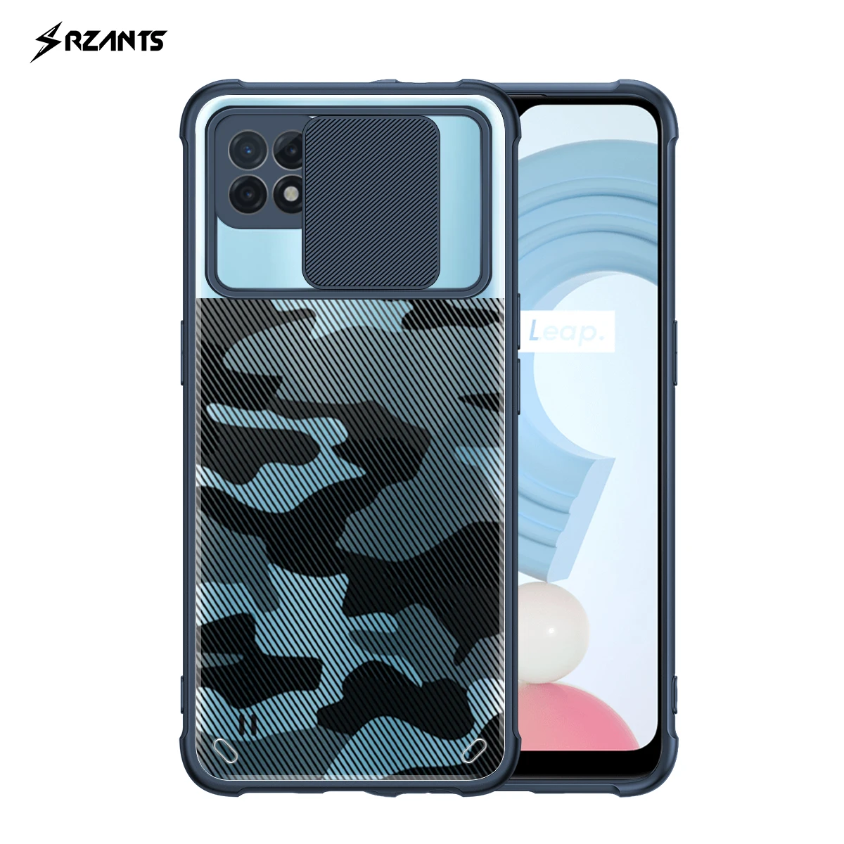 rzants for oppo realme c21 realme c25 phone case soft camouflage lens protectionslim clear double casing free global shipping