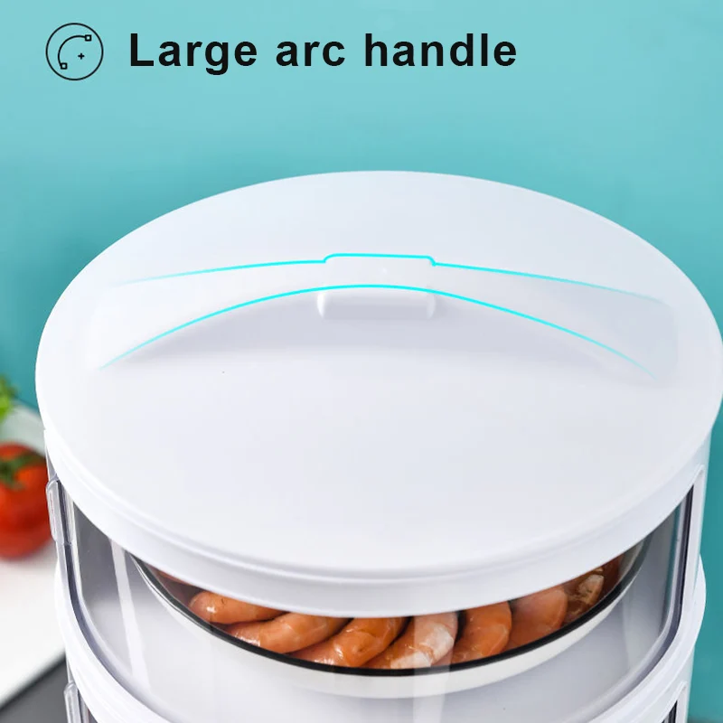 

Transparent Stackable Food Insulation Cover Dustproof for Home Kitchen Refrigerator LXY9