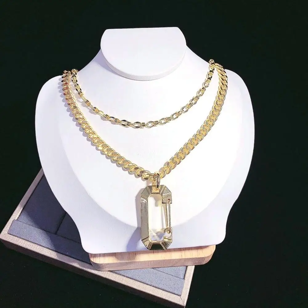 

5PCS, Geometric Necklace Women Choker Gold Punk Cuban Chain Rectangle Boho Style Jewelry Necklaces Trendy