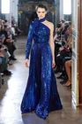 Elie Saab Великолепные блестящие платья для выпускного вечера с открытой спиной на одно плечо вечерние платья арабский конкурс платье знаменитости