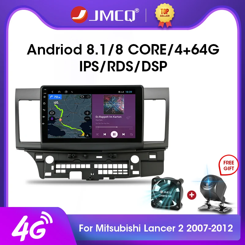 

JMCQ 10.1" 2din Android 9.0 Car Radio Multimidia Video Player Navigation GPS RDS DSP For Mitsubishi Lancer 2007-2012 Head Unit