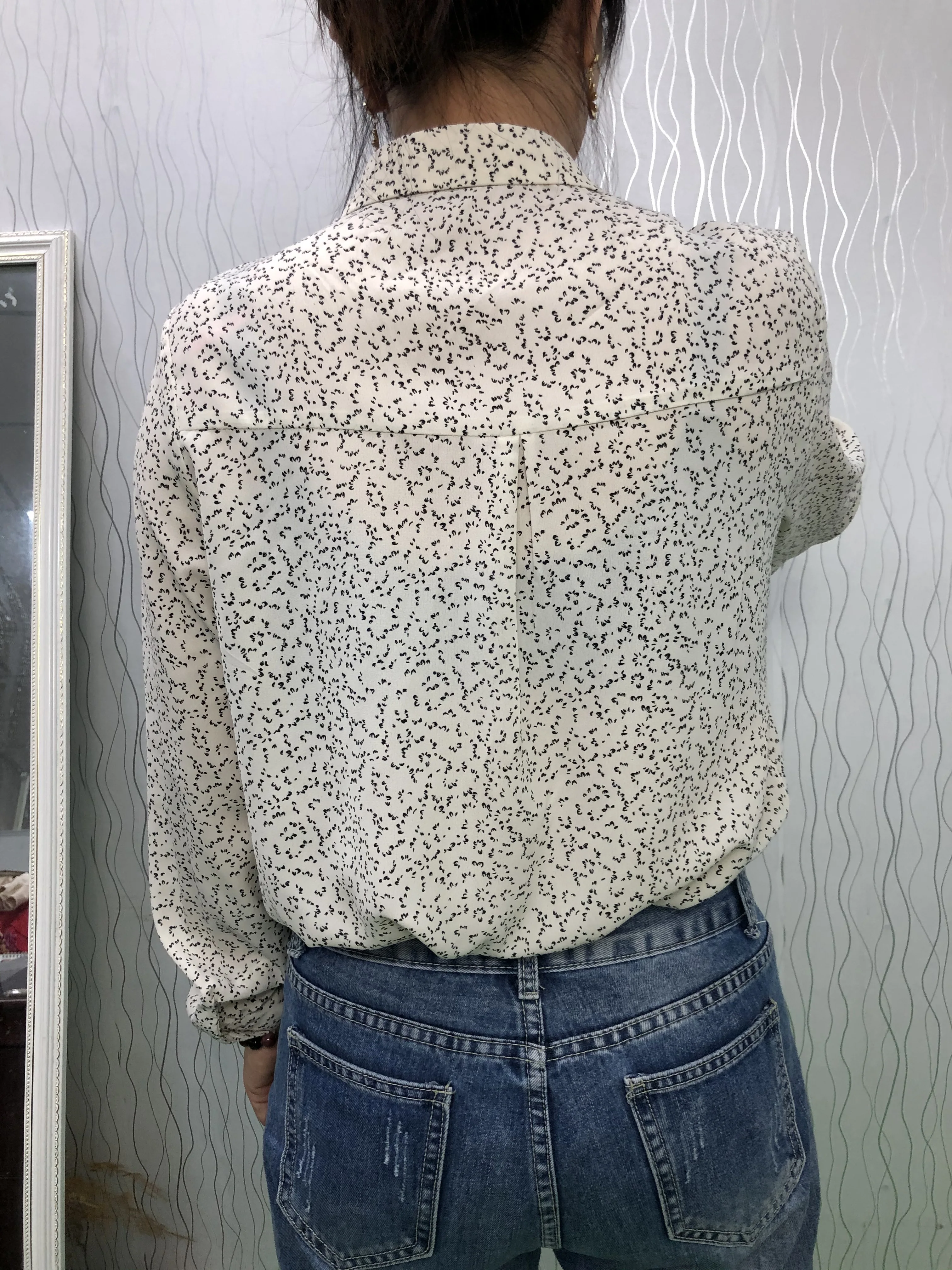 

Women Blouses 2020 New Spring Autumn Lapel Long Sleeve Office Shirt Blouse Shirt Casual Tops