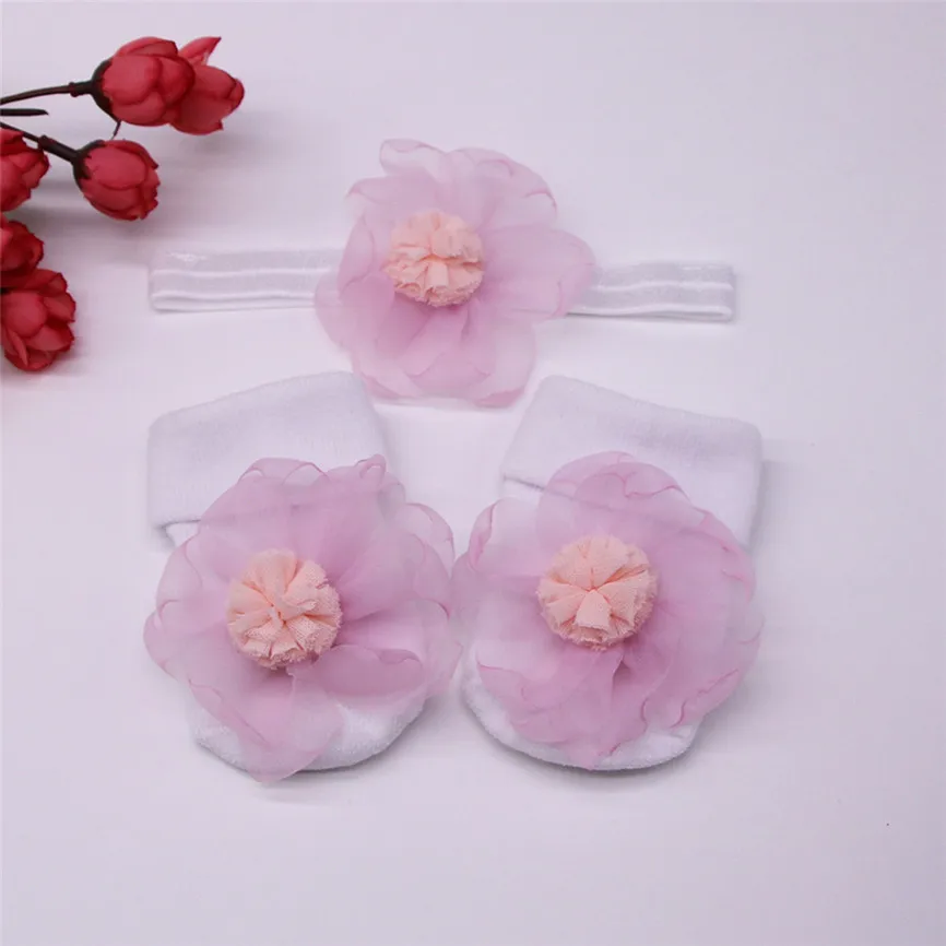 Комплект носков для маленьких девочек модные нескользящие носки-тапочки