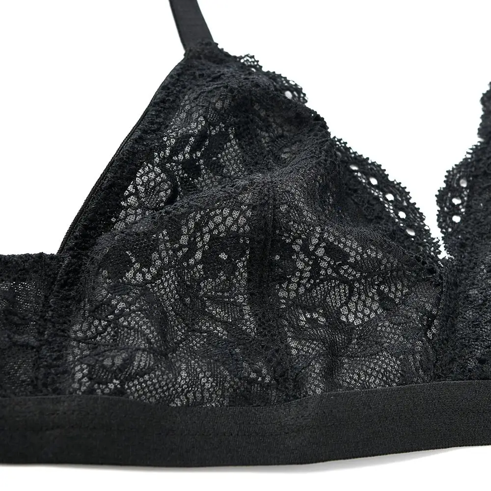 WingsLove женский треугольный бюстгальтер сексуальный полупрозрачный кружевной без