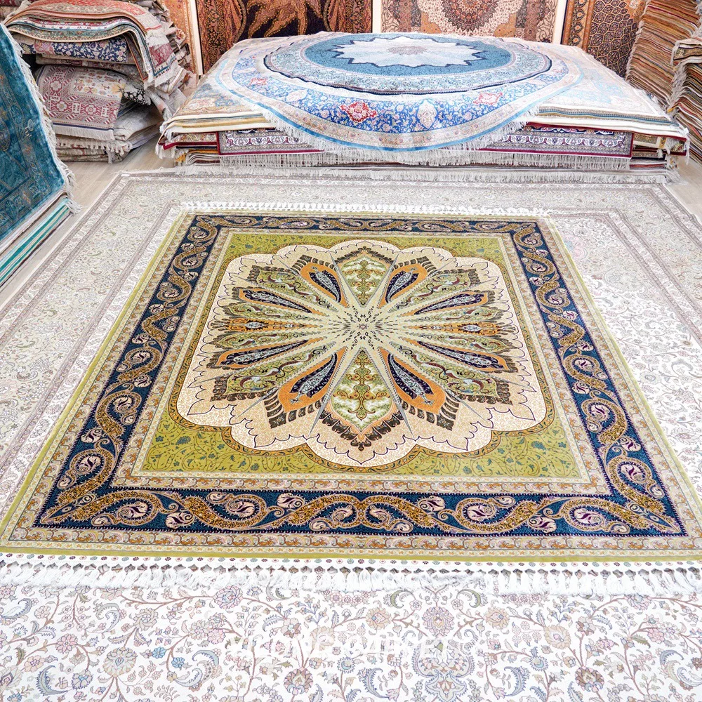 Kopen Yilong 8 'X 10' Handgemaakte Oosterse Tapijt Grote Antieke Groene Turkse Handgemaakte Tapijt (YWX172A)