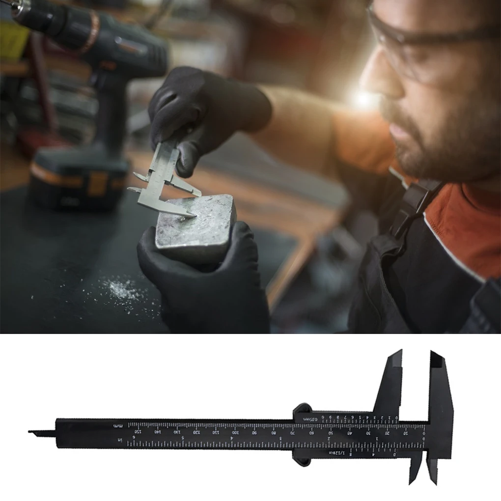 

Portable 150MM Plastic Eyebrow Measuring Vernier Caliper Tattoo Caliper Ruler Jewelry Measuring Tool Woodworking Manual Tools