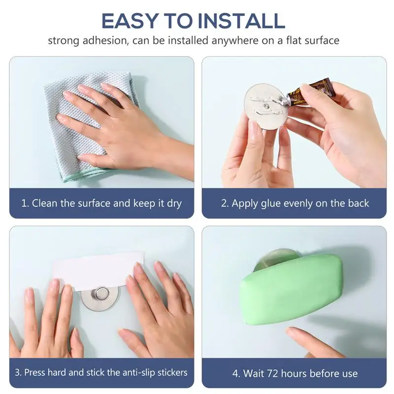 

3pcs Magnetic Soap Holder Strong Durable Punch-free Soap Organizer Soap Suction Rack for Bedroom Kitchen