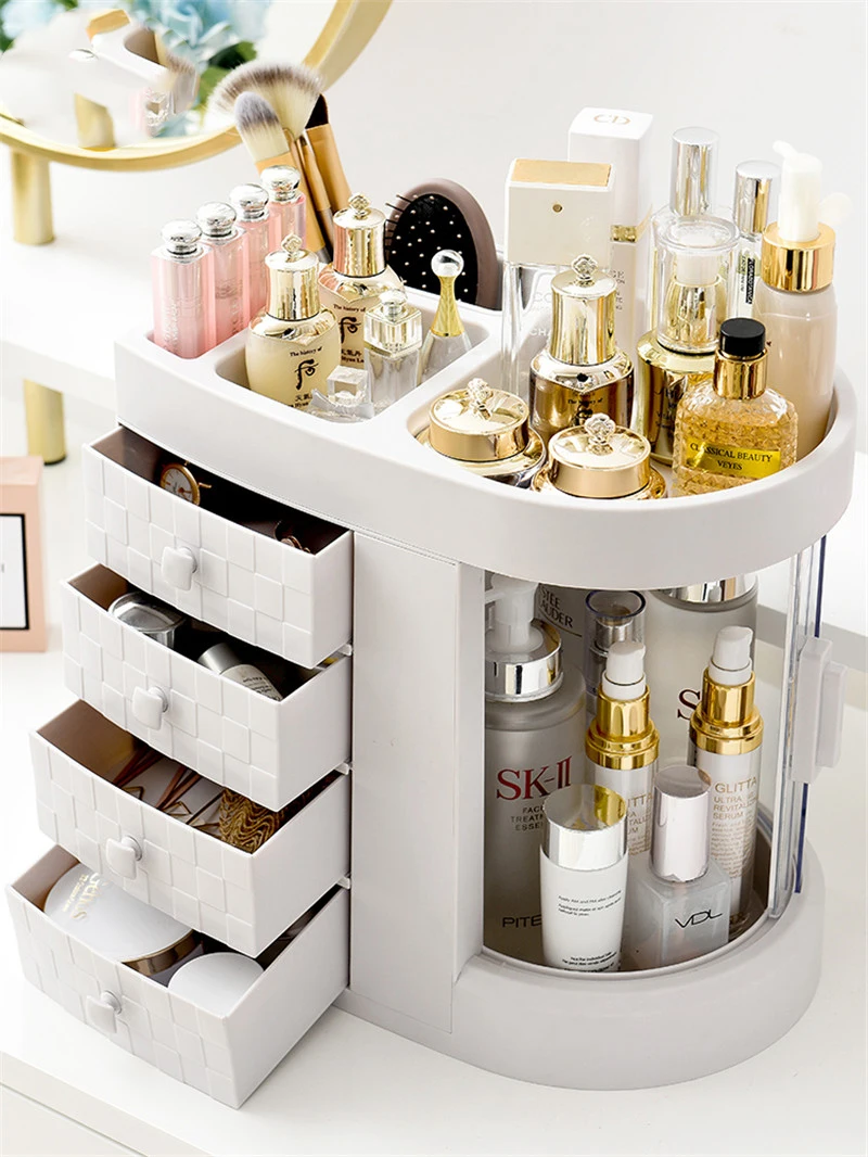 Пластиковый держатель для сережек коробка макияжа домашняя настольная