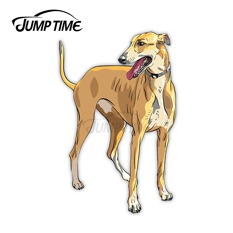 Прыгать время изящная одежда для детей Грейхаунд виниловые наклейки собака