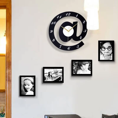 Деревянные настенные часы с мультяшным рисунком простые креативные в