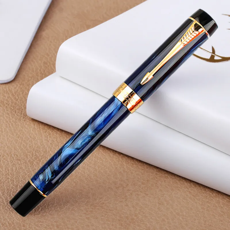 

Jinhao 100A Resin Fountain Pen Arrow Clip Iridium EF/F/M/Bent Nib with Converter Multi-color Ink Pen for Business Office School