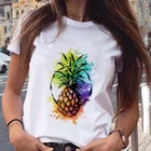 Женская футболка в стиле Харадзюку, Повседневная модная футболка с коротким рукавом, уличная одежда, Женская футболка большого размера на заказ, лето 2021