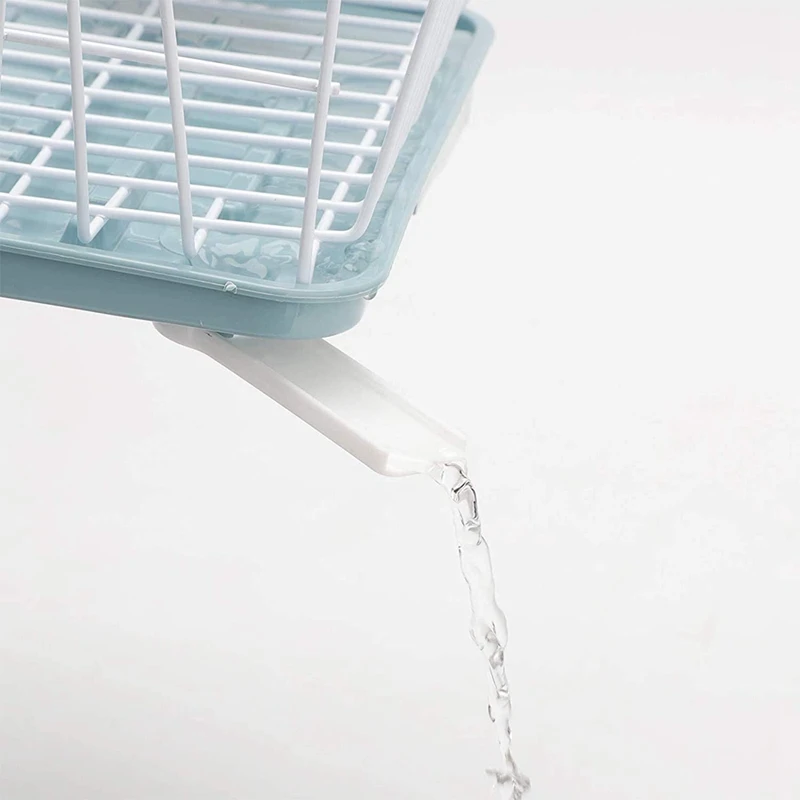 

Dish Drying Rack with Drainboard Dish Rack Dish Drainer Drain for Kitchen Counter with Removable Cutlery Tray