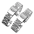 20 22 мм нержавеющая сталь часы ремешок Браслеты изогнутый конец Замена для Seiko SKX007 SKX009 SKX011 без логотипа