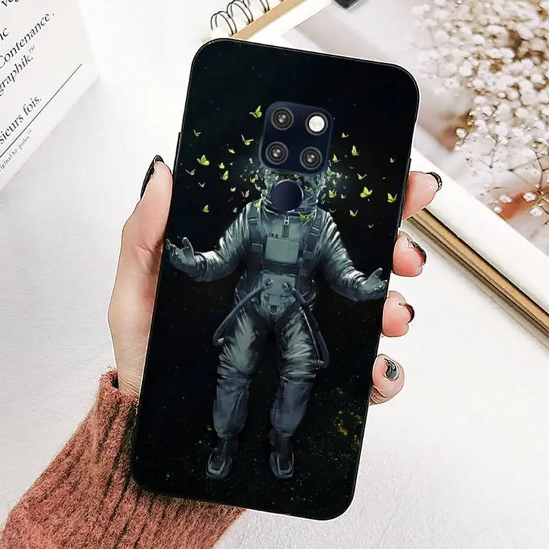 FHNBLJ Moskado Space Astronauts Moon Pattern Phone Case for Huawei Mate 20 10 9 40 30 lite pro X Nova 2 3i 7se | Мобильные телефоны