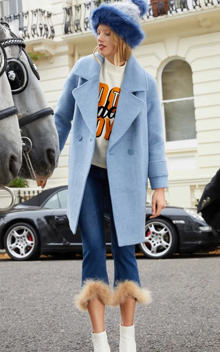 Vero Moda женское длинное шерстяное пальто с отворотом и открытыми плечами | 318327518
