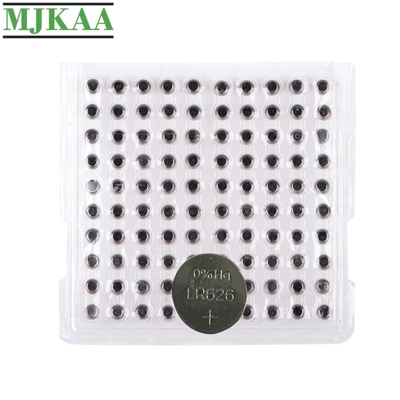 MJKAA 500 шт. AG4 батарея для монет 1 55 В щелочная 377A 377 LR626 SR626SW SR66 LR66 батарейки часов