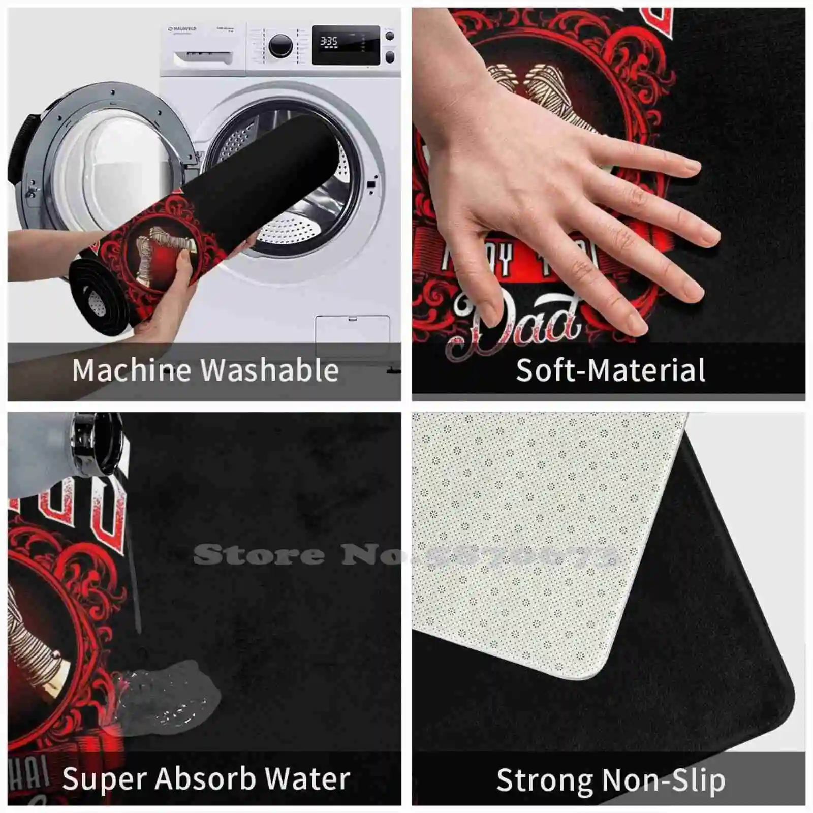 Бадзас Муай Тай папа Смешанные боевые искусства удобный дверной коврик для ног