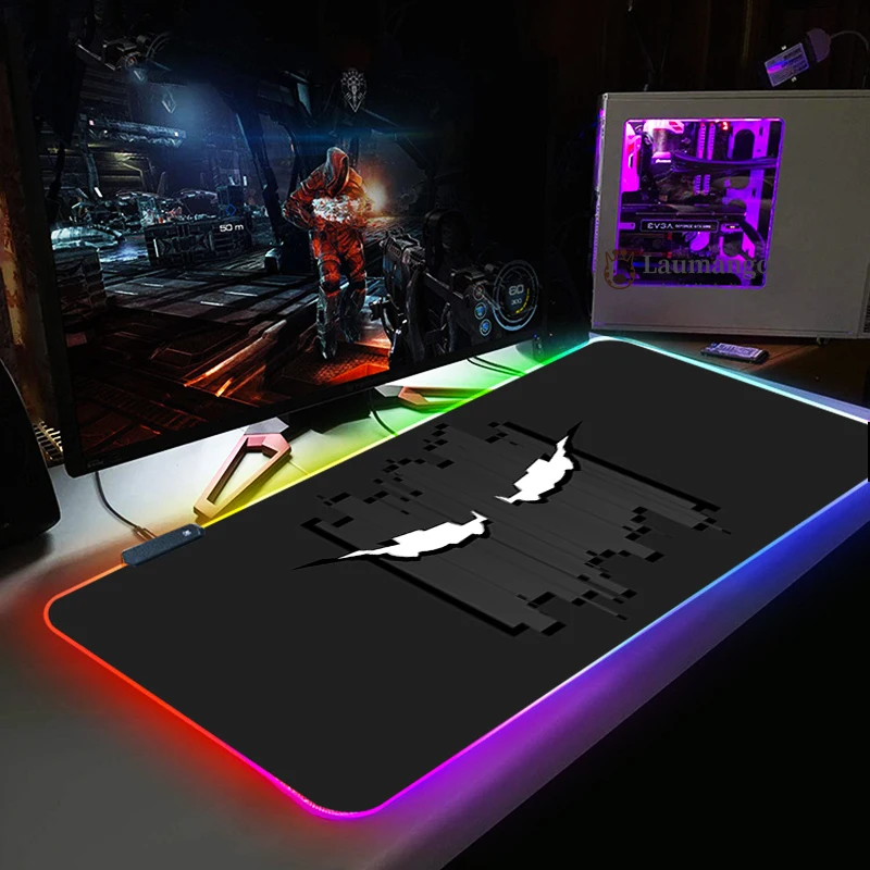 RGB компьютерный светящийся игровой коврик для мыши Радуга шесть осады Красочный