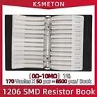 1206 1% SMD образец резистора Book RC1206 FR-07 0R  10M допуск 170 значения 50 шт. 8500 шт. набор резисторов 8500 шт.книга