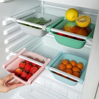 adjustable stretchable refrigerator organizer pull out storage box for food vegetable fruits kitchen storage drawer basket