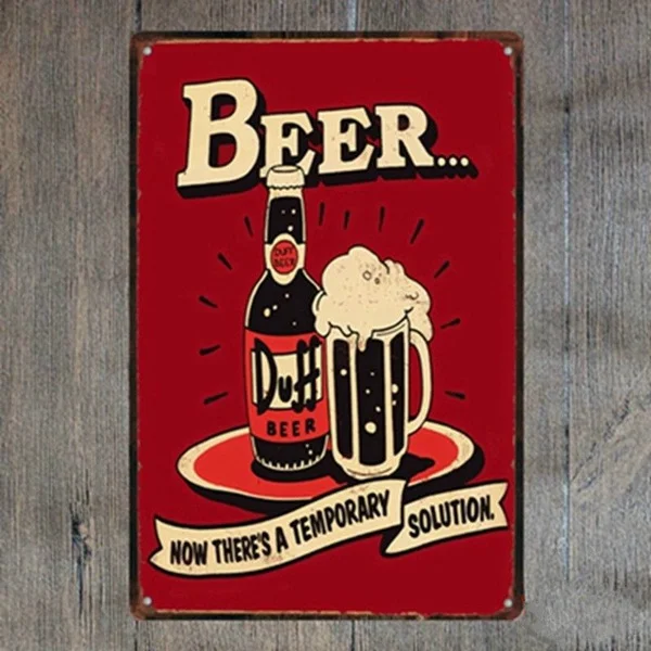 

Металлический жестяной знак пиво временное решение Декор Бар Паб винтажный Ретро плакат для кафе