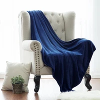 popular simple european flannel blanket promotional gift plain