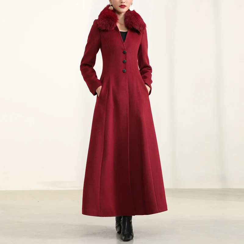 

More new autumn/winter 2020 season sale long woolen cloth coat joker high-end female cloth coat