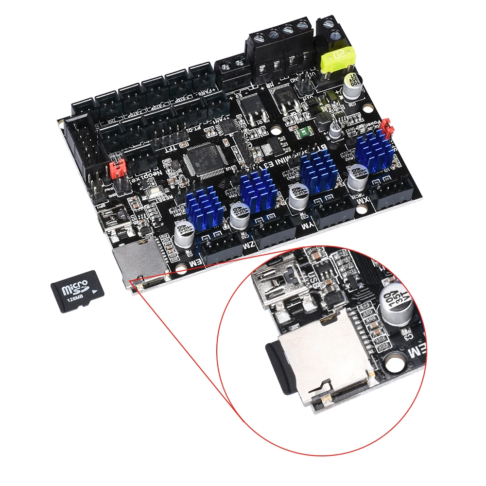Плата управления BIGTREETECH SKR mini E3 V1.2 32 бита с TMC2209 UART VS TMC2208 для 3D-принтера Ender 3 Pro/5 V1.3 DIP