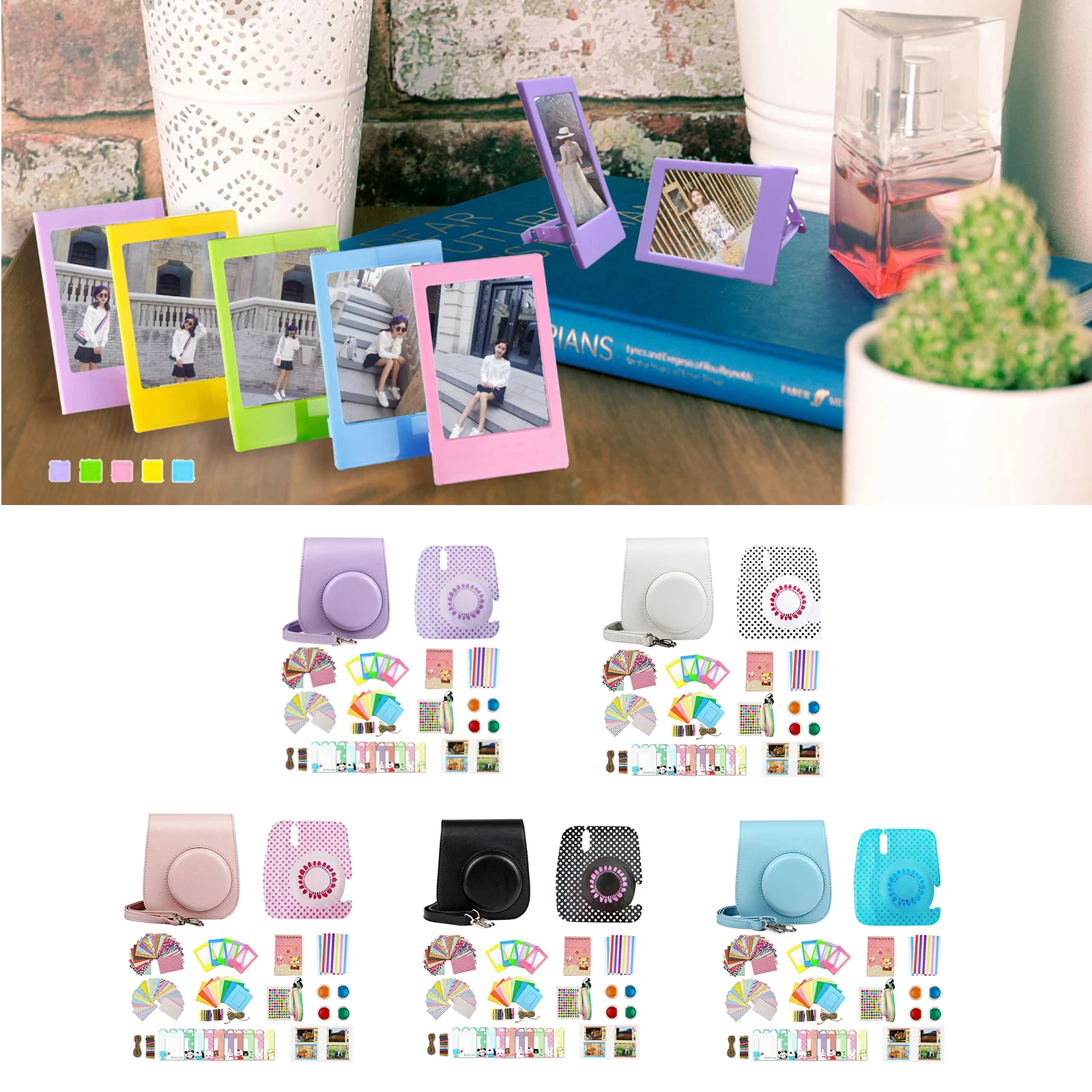 

Camera Accessories Kit for Fujifilm Instax Mini 11, with PU Leather Case, Filters, Photo Album, Stickers + More