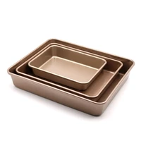 rectangle carbon steel baking tray non stick cake chocolate bread mold diy pastry deep pans dish kitchen oven bakeware tools