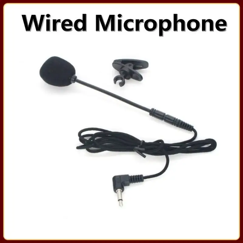 

Mini Portable 1.2m Clip-on Microphone Condenser Lavalier Tie Clip Microphone For Audio Studio Wired Mic For PC Laptop Speaking