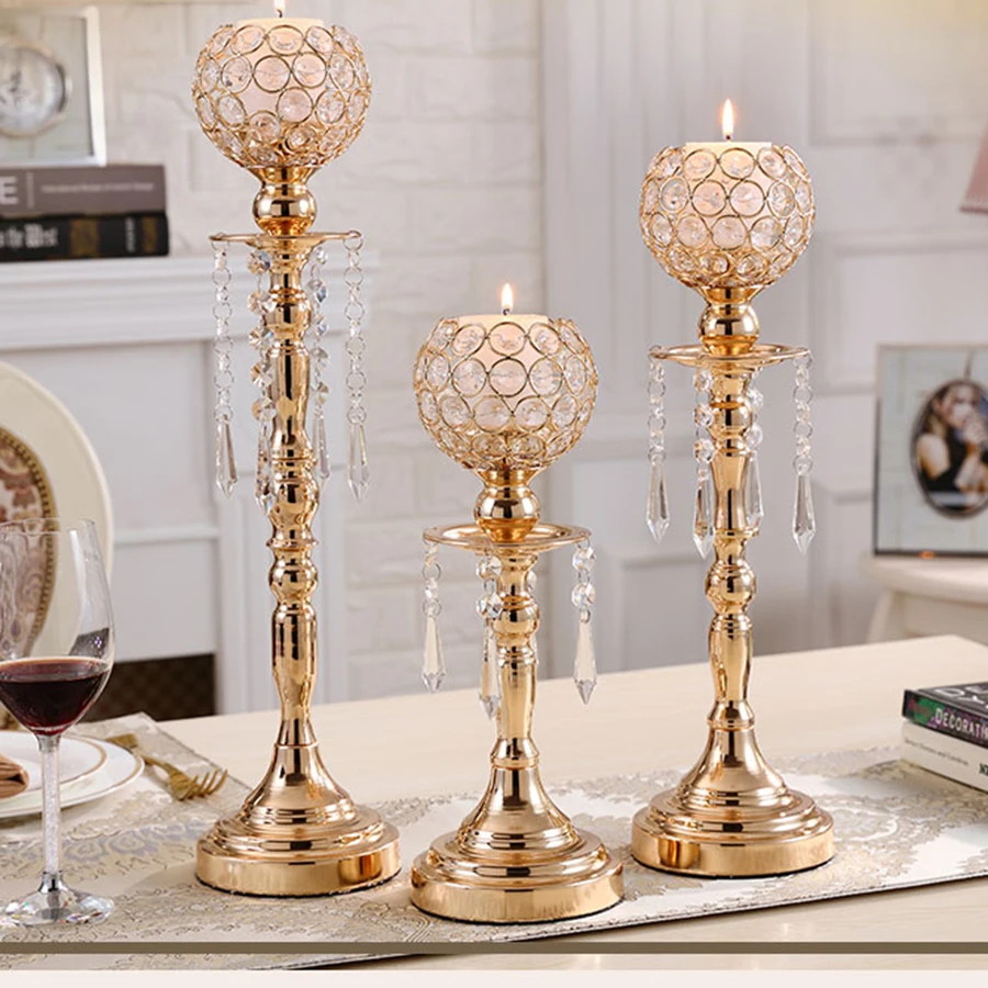 Канделябр Свадебный центральный декор скандинавский подсвечники Хрустальный