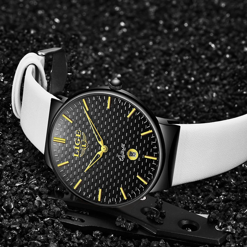 2020 LIGE Модные мужские спортивные часы Мужские Аналоговые кварцевые 30 атм