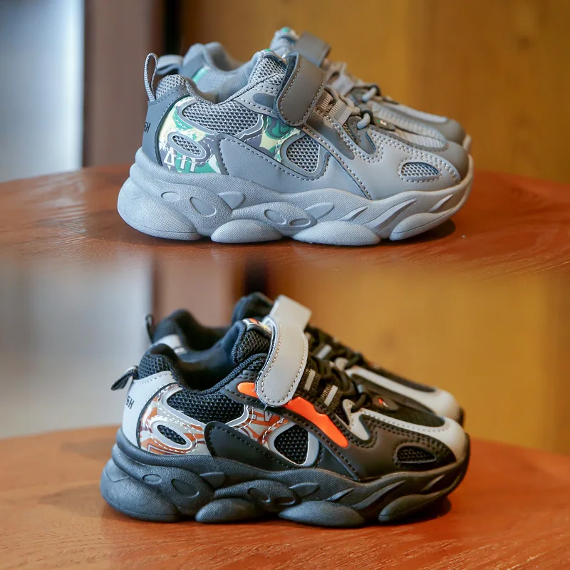 

Boys Sports Shoes 2021 Autumn New Kids Girls Thick soled Fashion Running Casual Daddy Shoes Running Trend Tenis Sneakers 3-12