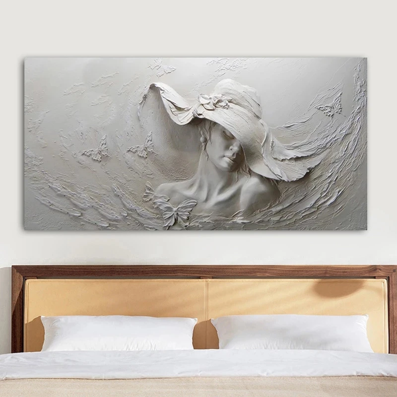 

Абстрактная Картина на холсте в стиле ретро для девочек, настенный постер для украшения дома, гостиной, прикроватной тумбочки, плоская карт...