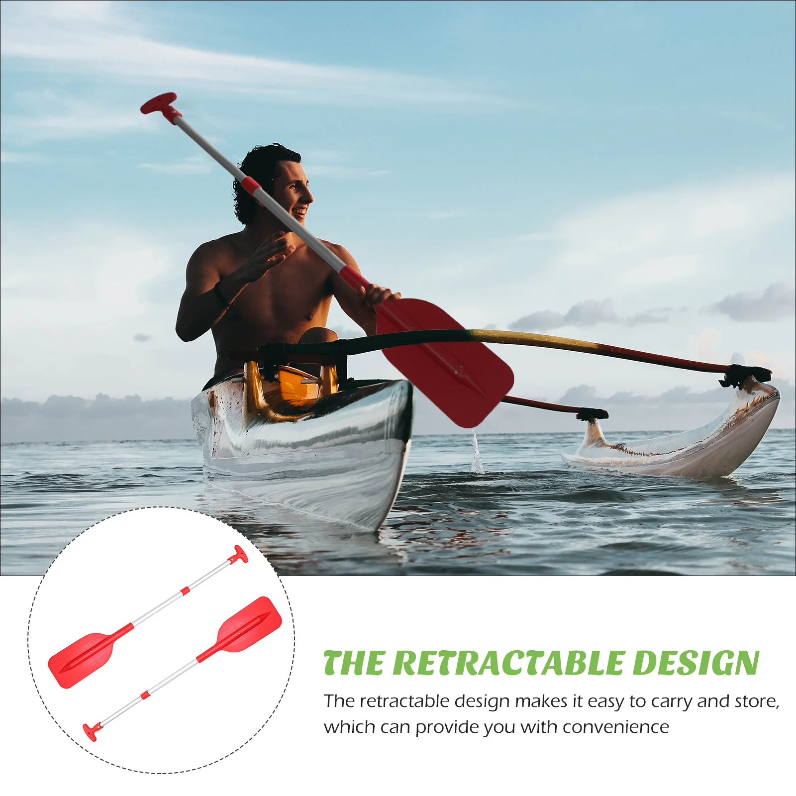 

2pcs Adjustable Floating Boat Oar Float Afloat Oars Fitting Boat Rafting Paddle Oar Retractable Kayak Paddle Aluminum Alloy Oar