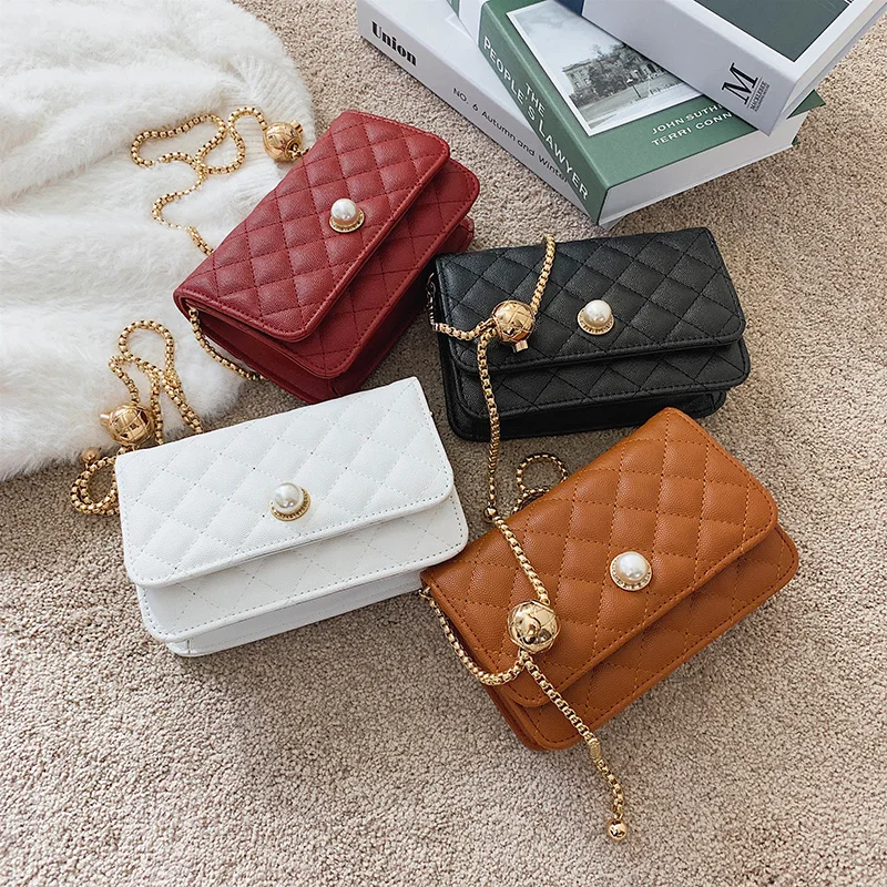 

Маленькие женские сумки через плечо из искусственной кожи на цепочке 2020, трендовые стеганые дизайнерские сумки, трендовая роскошная сумка ...