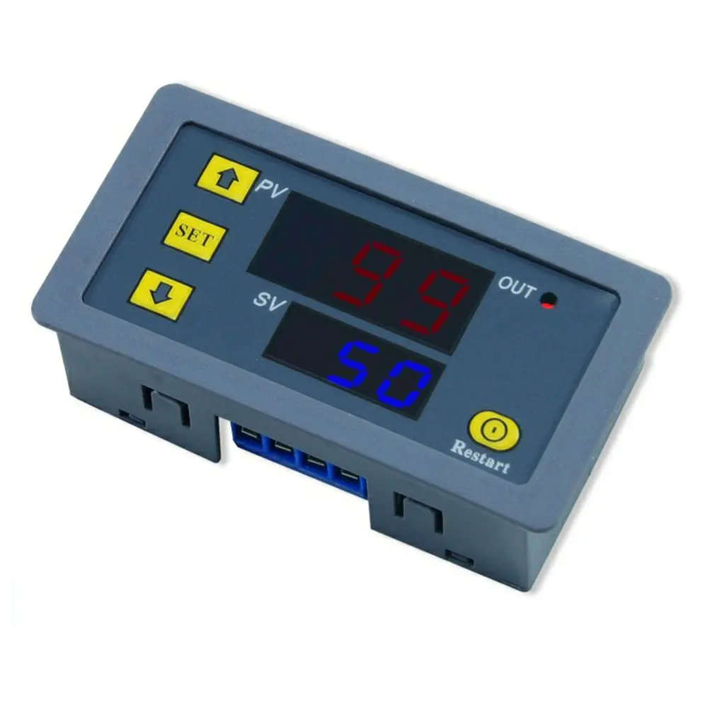 

AC 110V 220V DC 12/24V Digital Time Delay Relay LED Display Cycle Timer Control Switch Adjustable Timing Relay Time Delay Switch