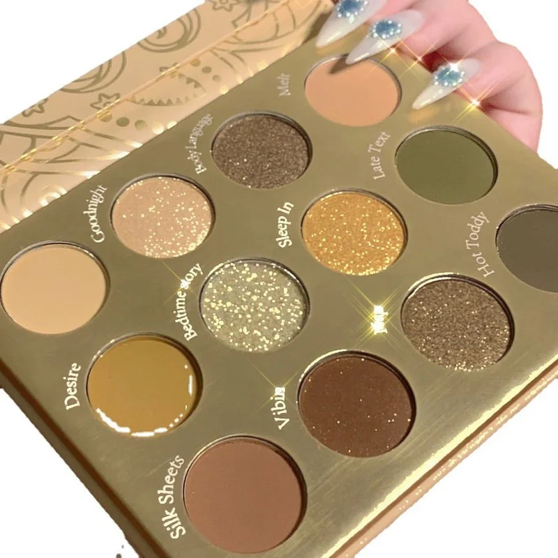 

New 12-color Eyeshadow Palette Eye Makeup Palette Pearly Matte Eyeshadow Long Lasting Natural Pallete Makeup