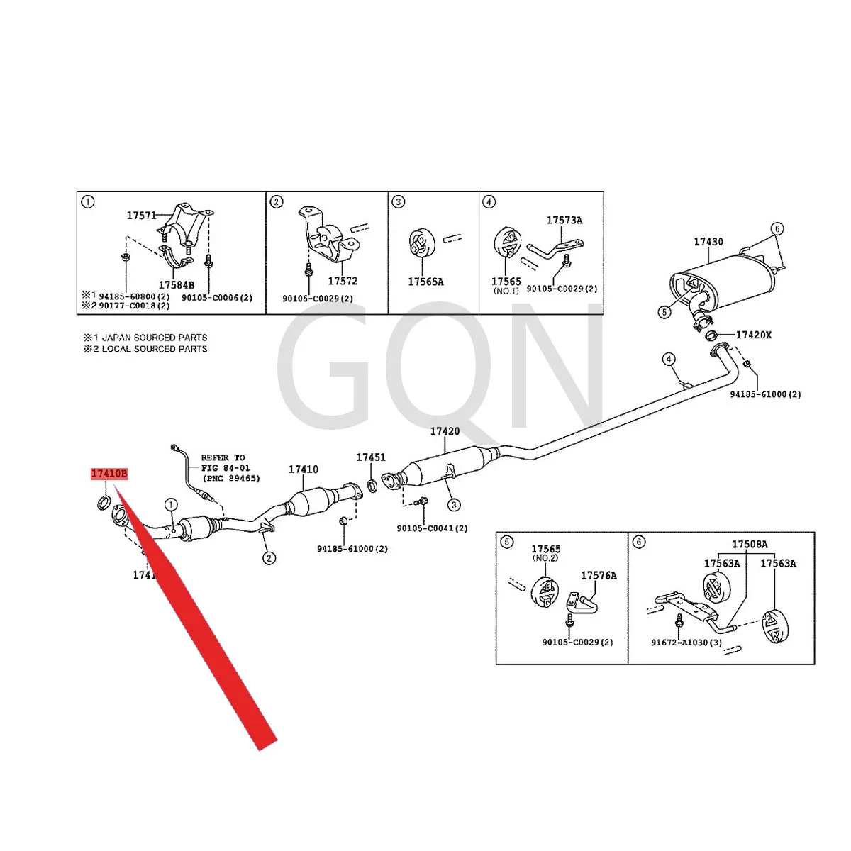 

Exhaust pipe gasket 2006-Toy ota CAM RYS OLA RAH IGH LAN DER Exhaust pipe interface pad Muffler gasket Muffler interface pad