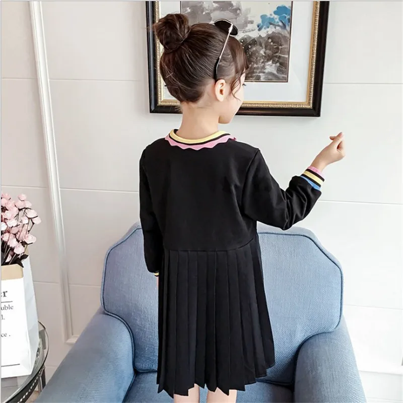 Новинка Платье для девочек Сезон весна-осень Детская одежда принцессы в