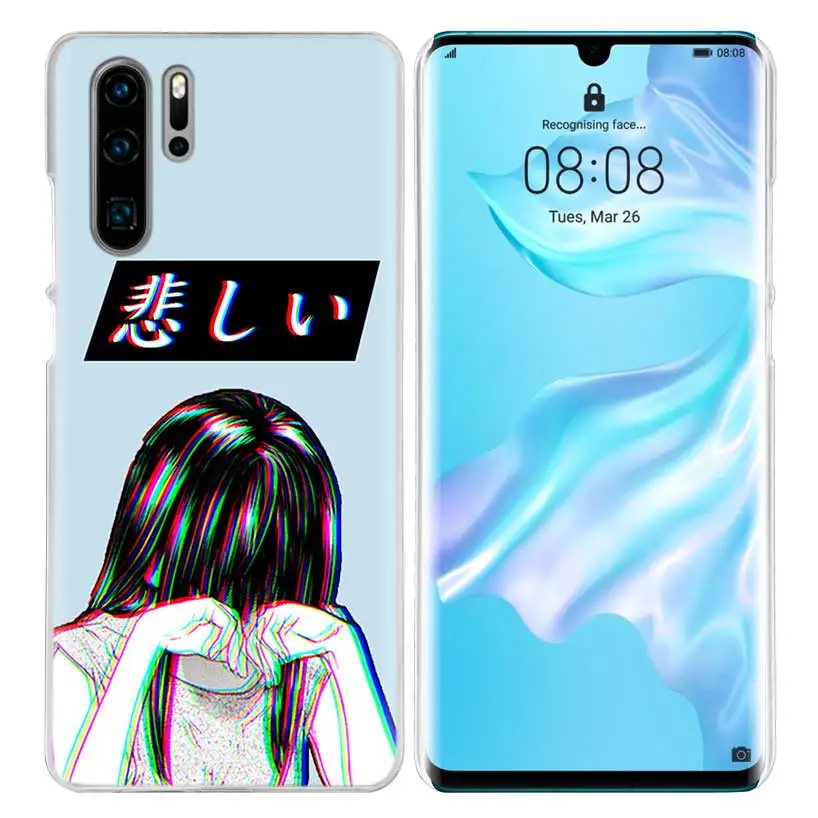 Чехол LEWD Sad японского аниме для huawei mate 30 20 10 P20 P30 Lite Pro P Smart Y9 Prime Honor 8A 8X 10i PC, чехлы для телефонов - Цвет: 07