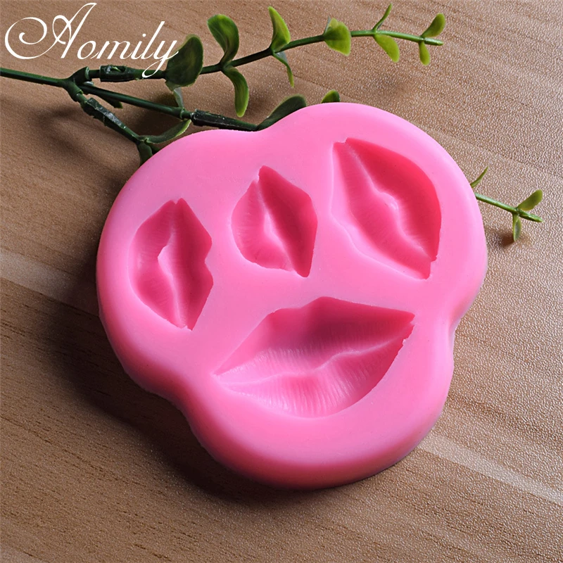 Aomily Kiss Lip Chocolate Molds Silicone Cake Mold Fondant Jelly Mold Cake Decorating Tools Bases Para Postres Decoracion images - 6
