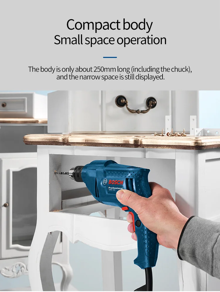 BOSCH GBM340 электрическая сверлильная электрическая отвертка ручная дрель пистолет электрическая дрель многофункциональная ручная дрель для дома